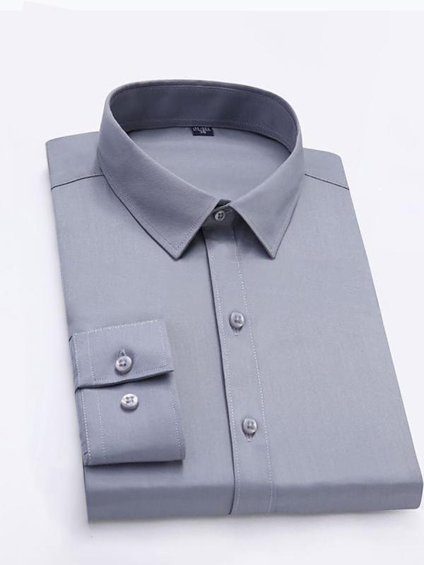 Áo Sơ Mi Nam Sợi Tre Cao Cấp Xám Đậm TGSM04